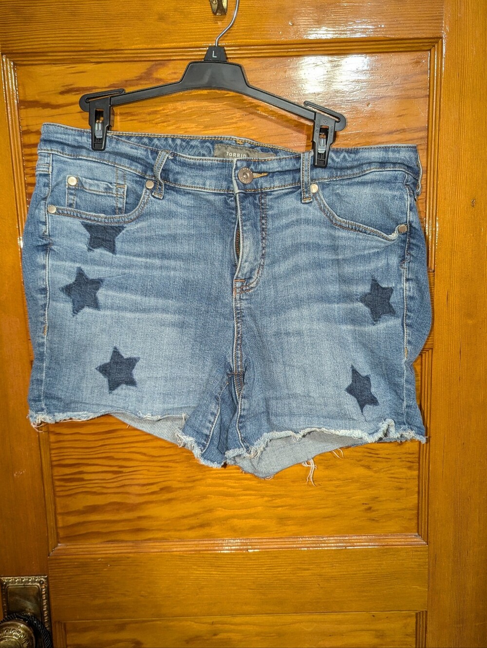 Torrid Light Blue Stretch Denim Shorts